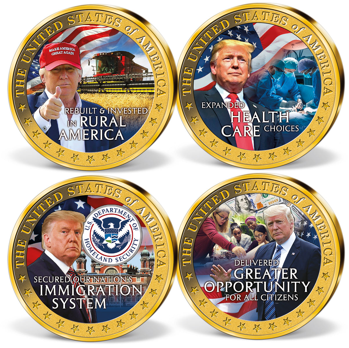 トランプ大統領　アメリカンイーグル　カラー銀貨　MAGA The MAGA Movement Coin Set – American Mint
