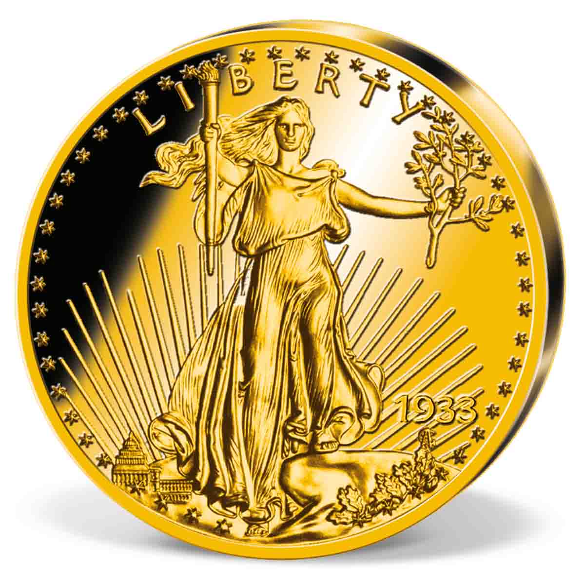 AS33 アメリカ　60ドルパッケージ　約9361円分 1933 Gold Double Eagle Precious Metal Replica Set – American Mint