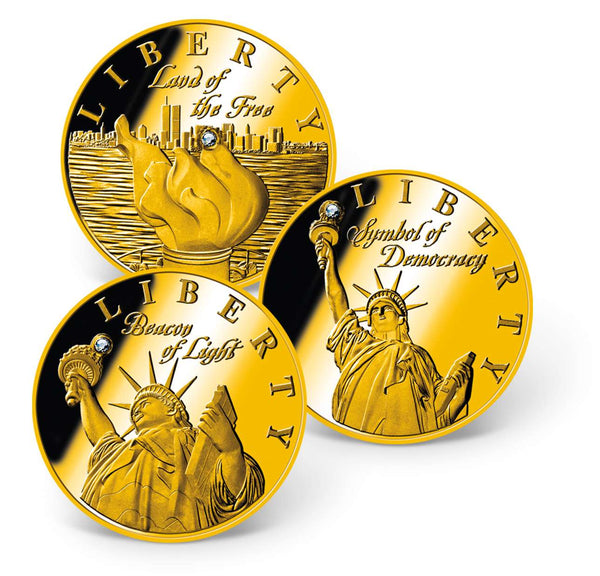 Statue of Liberty Swarovski® Inlay Coin Set – American Mint