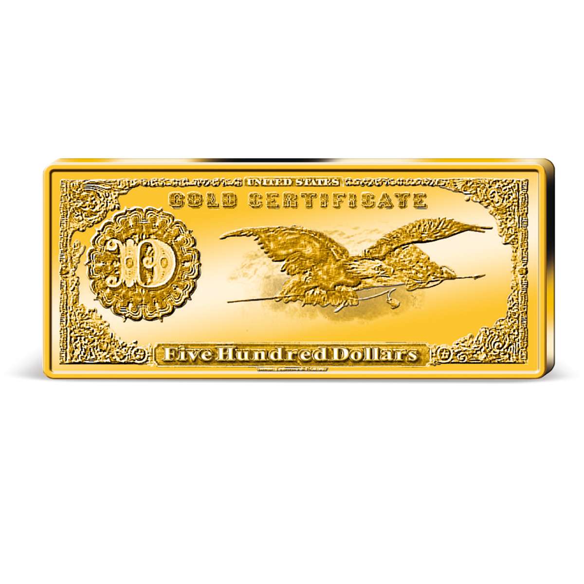 1922 $500 Gold Certificate Ingot – American Mint