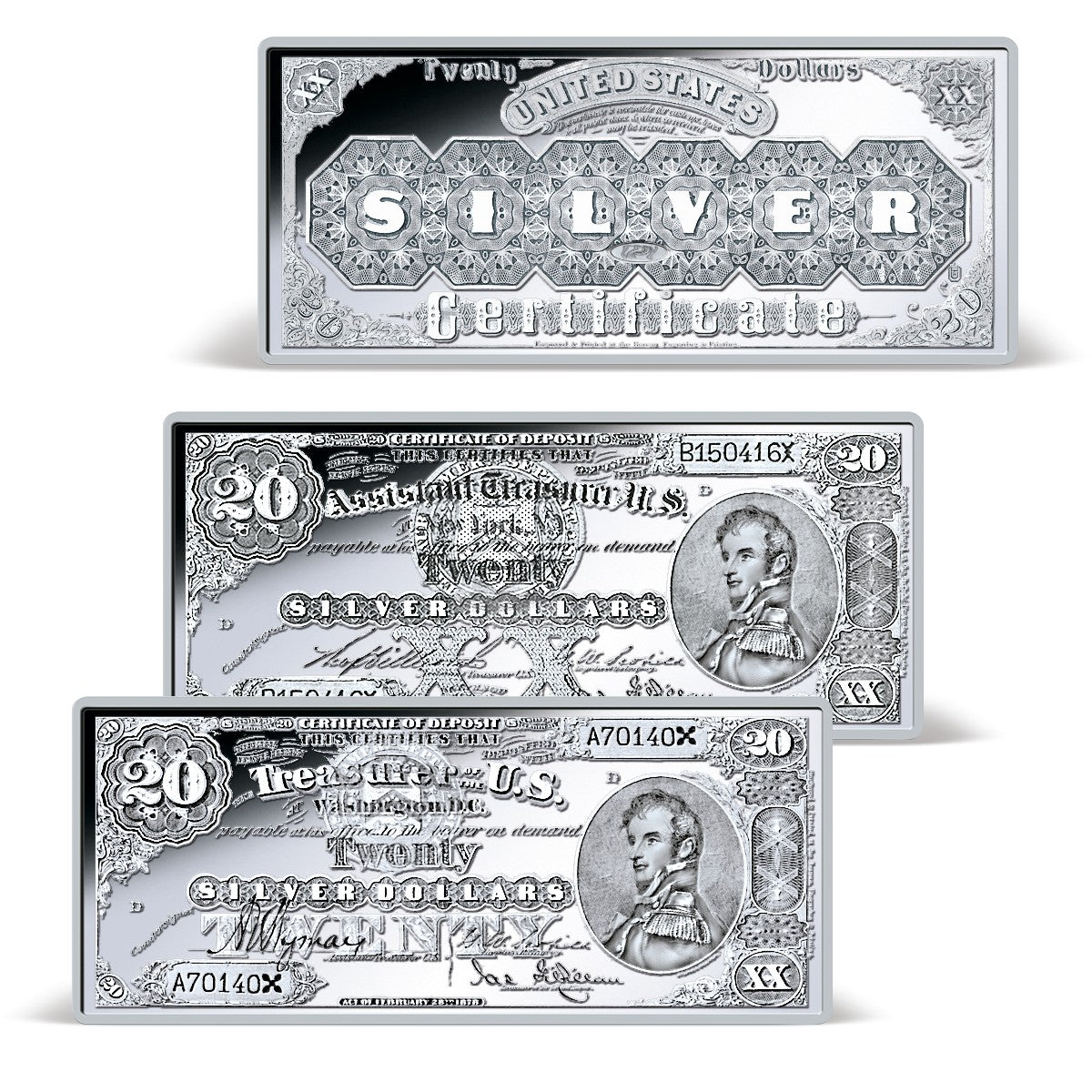 1878-1880 Silver Certificates Ingot Set – American Mint