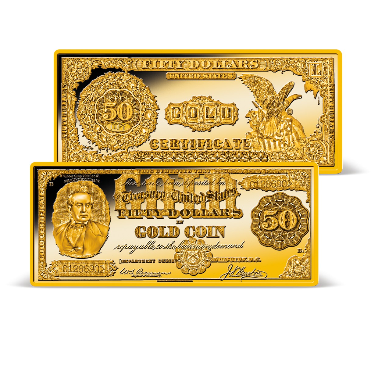 WBMA 勝者の証　金、銀、銅 1882 Gold Certificate Ingot Set – American Mint