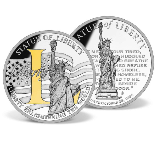 LIBERTY "L" Commemorative Gold-Accented Coin US_9172488_1