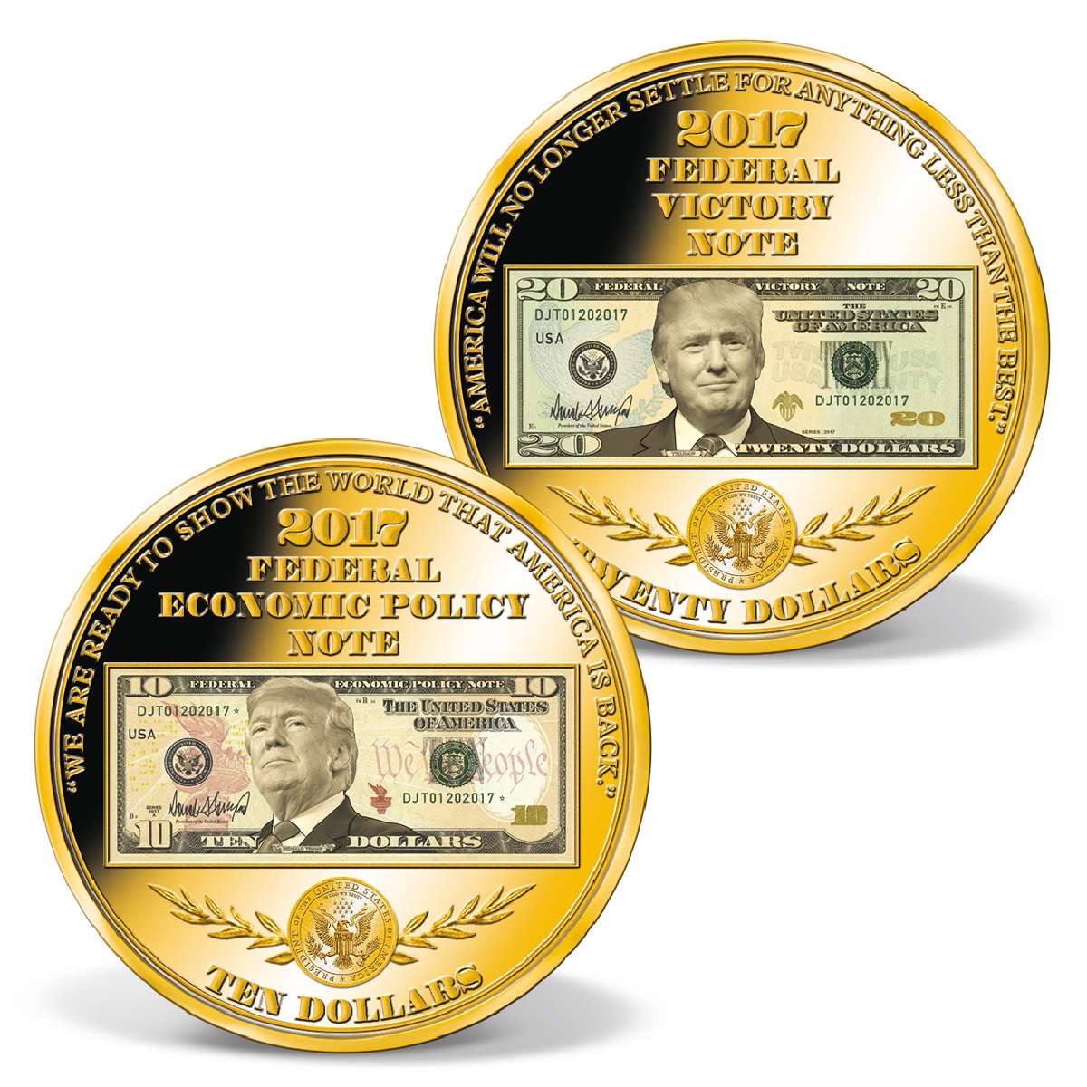 Donald Trump Banknote Tributes Set Donald Trump Coins Presidents