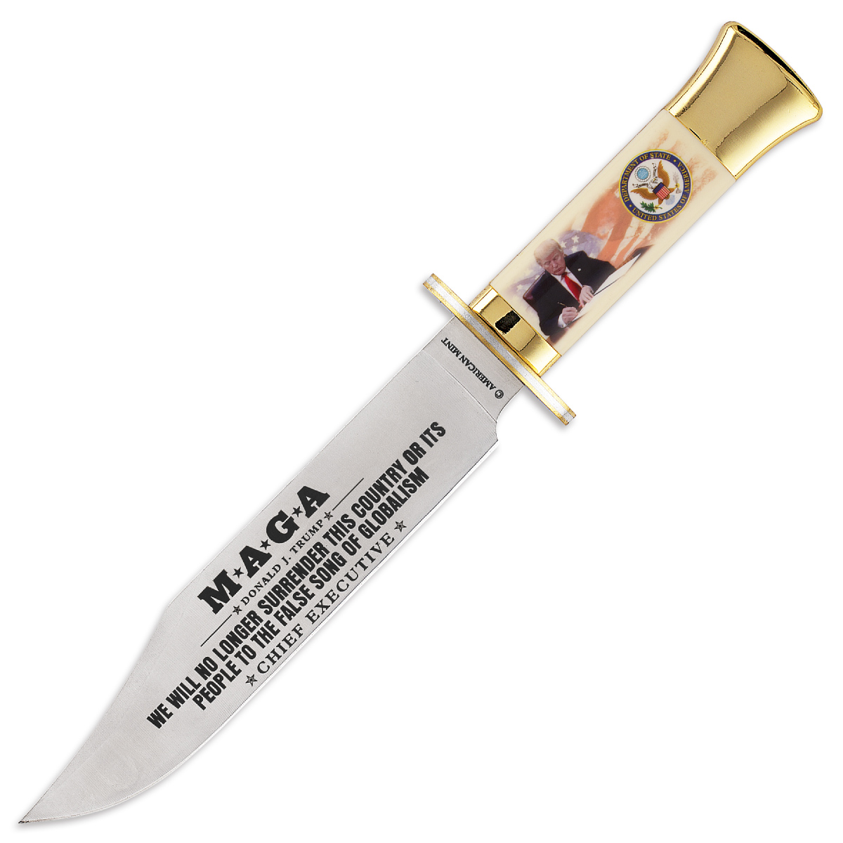Donald Trump Chief Executive Bowie Knife Patriotic Pocket Knives Knives Other Products
