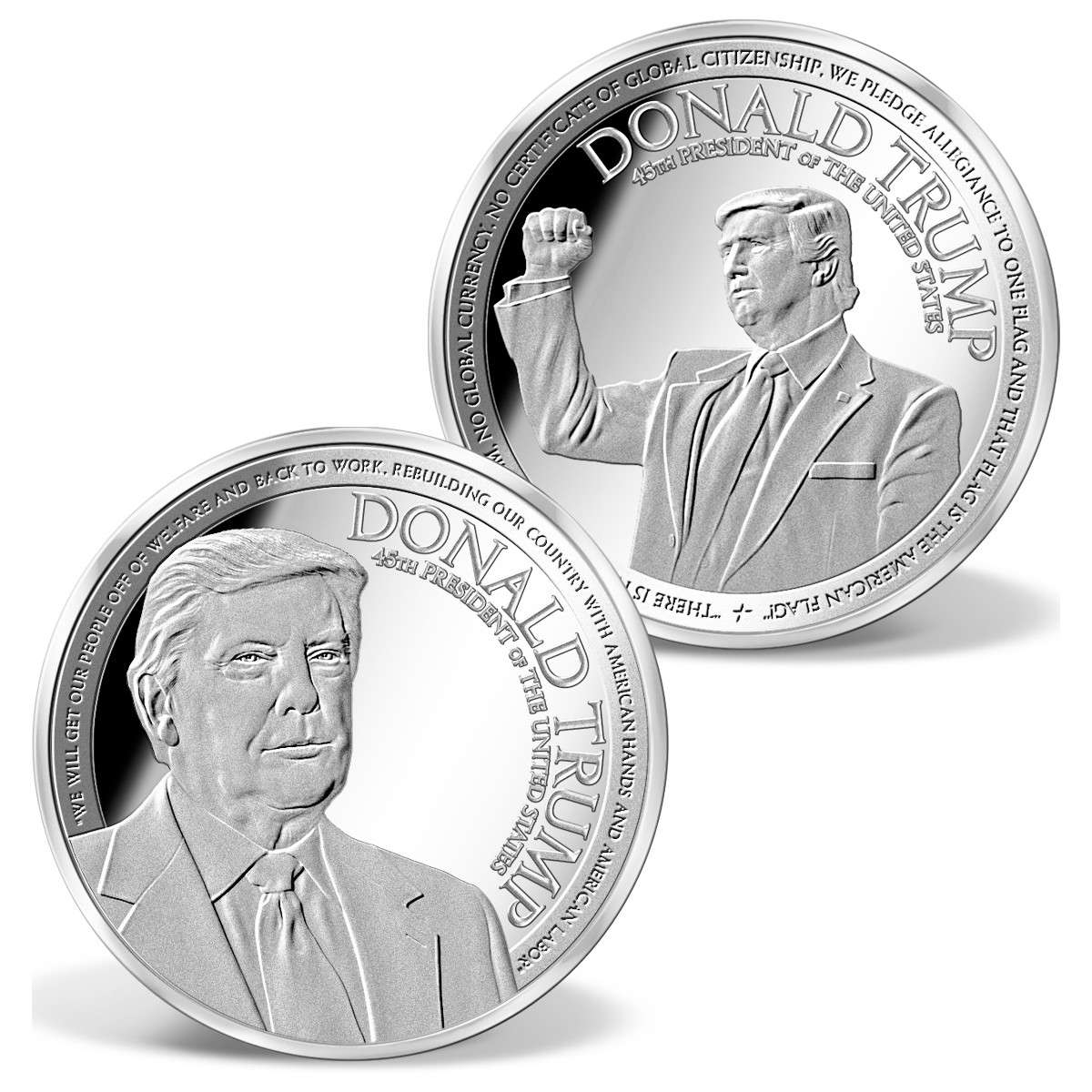 Complete Speeches of Donald Trump Coin Set | Silver-Plated | Silver ...