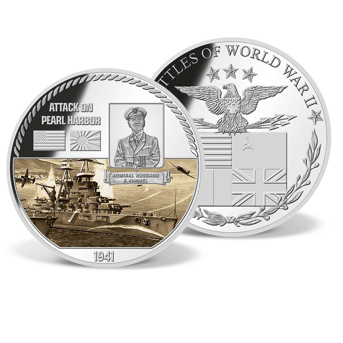 Attack on Pearl Harbor Commemorative Color Coin