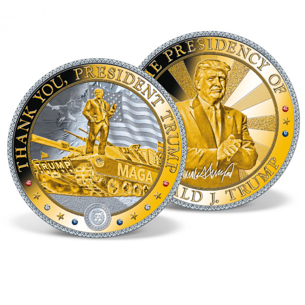 Thank You, President Trump Jumbo Commemorative Coin GoldLayered