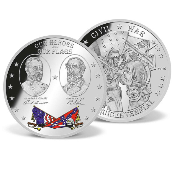 Heroes and Flags of the Civil War Commemorative Color Coin US_9172191_1