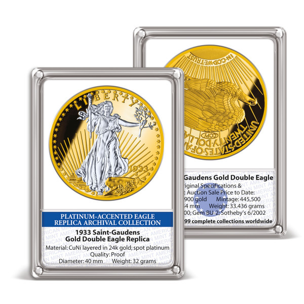 1933 Gold Double Eagle Platinum-Accented Replica Archival Edition US_8220157_1