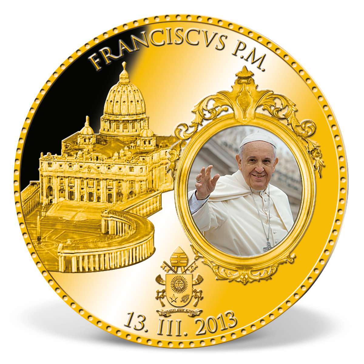 'Pope Francis' Commemorative Coin Gold Layered Gold American Mint