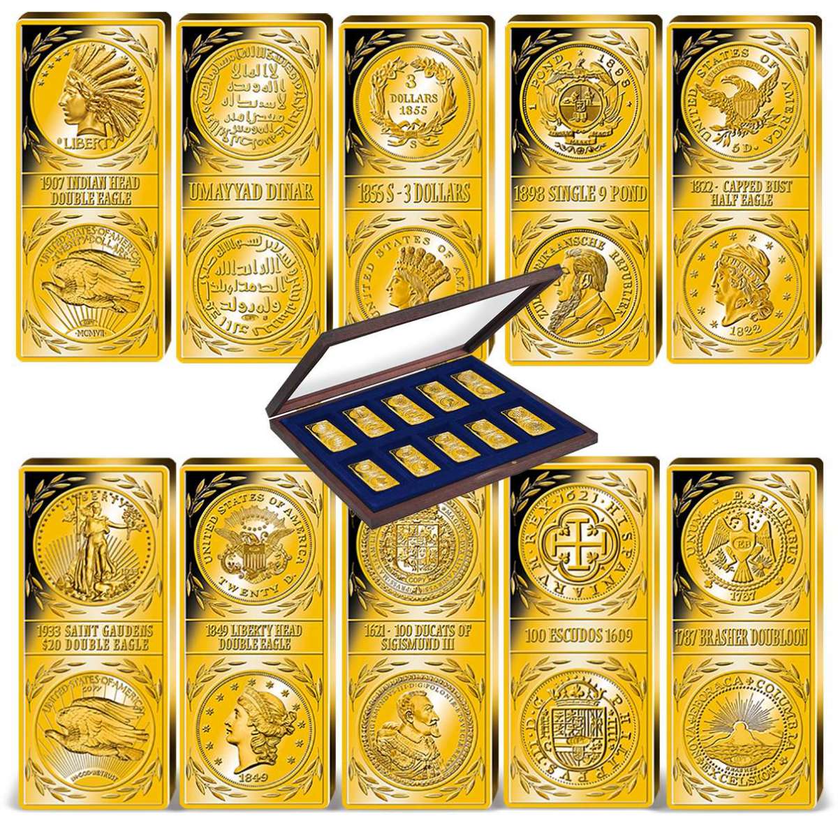 The Million Dollar Complete Ingot Collection GoldLayered Gold