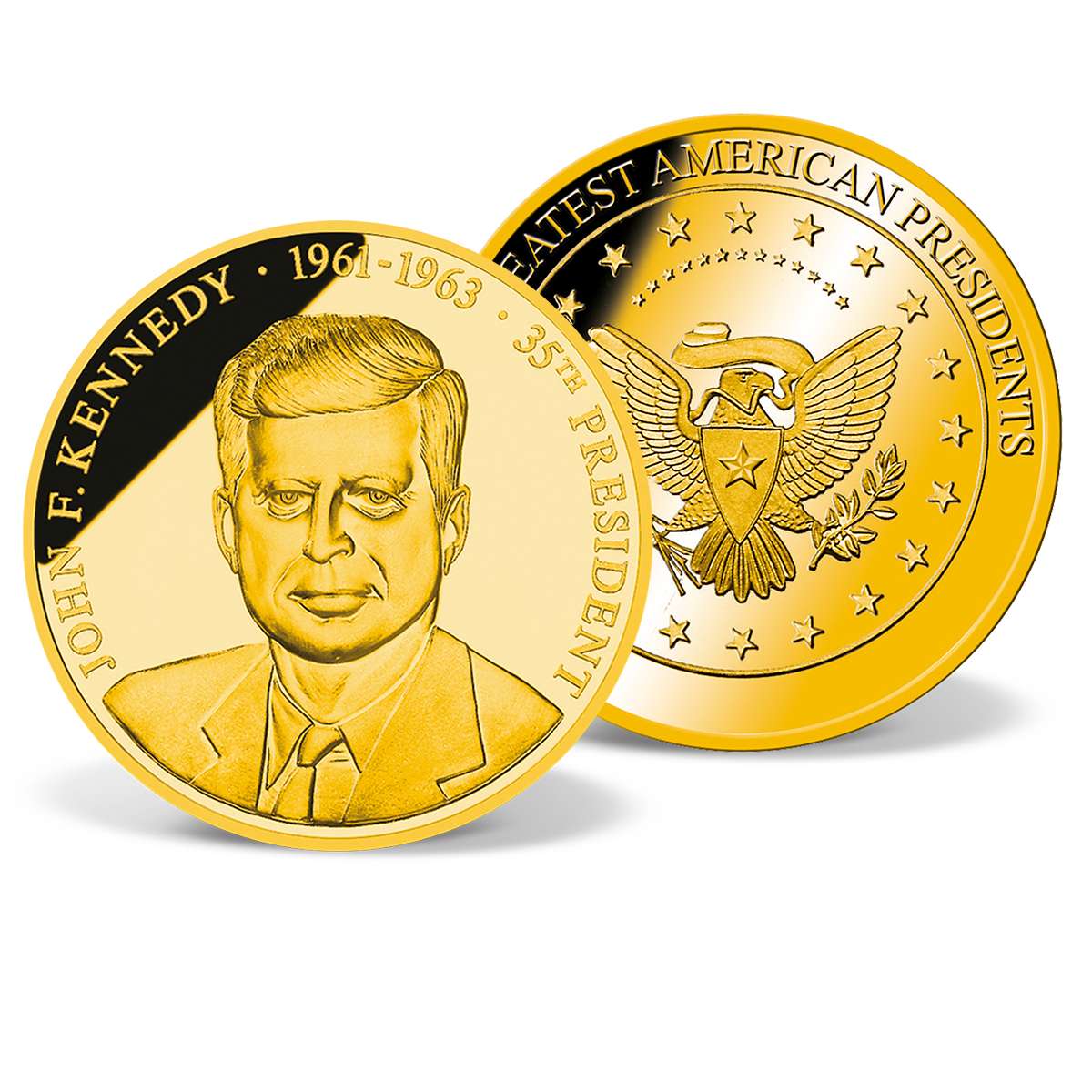 John　American　Commemorative　Solid　Coin　Gold　Gold　F.　Mint　Kennedy　Gold
