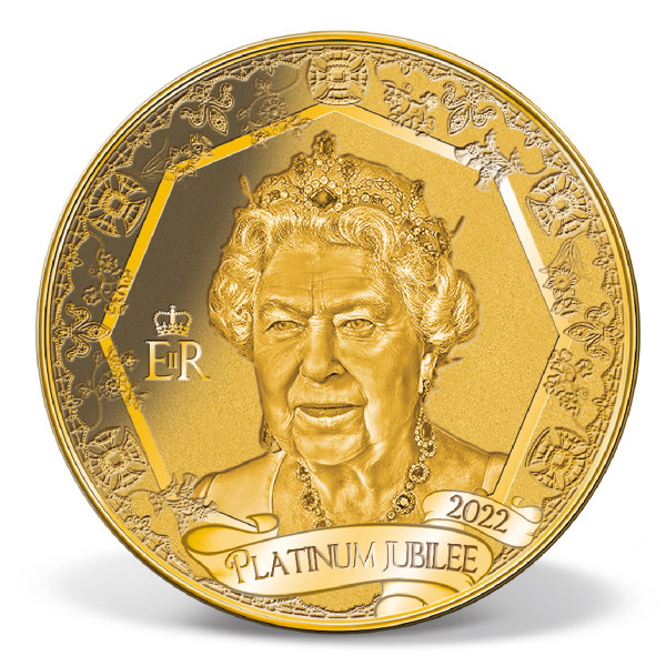 Queen Elizabeth II - Platinum Jubilee Pure Gold Commemorative Coin