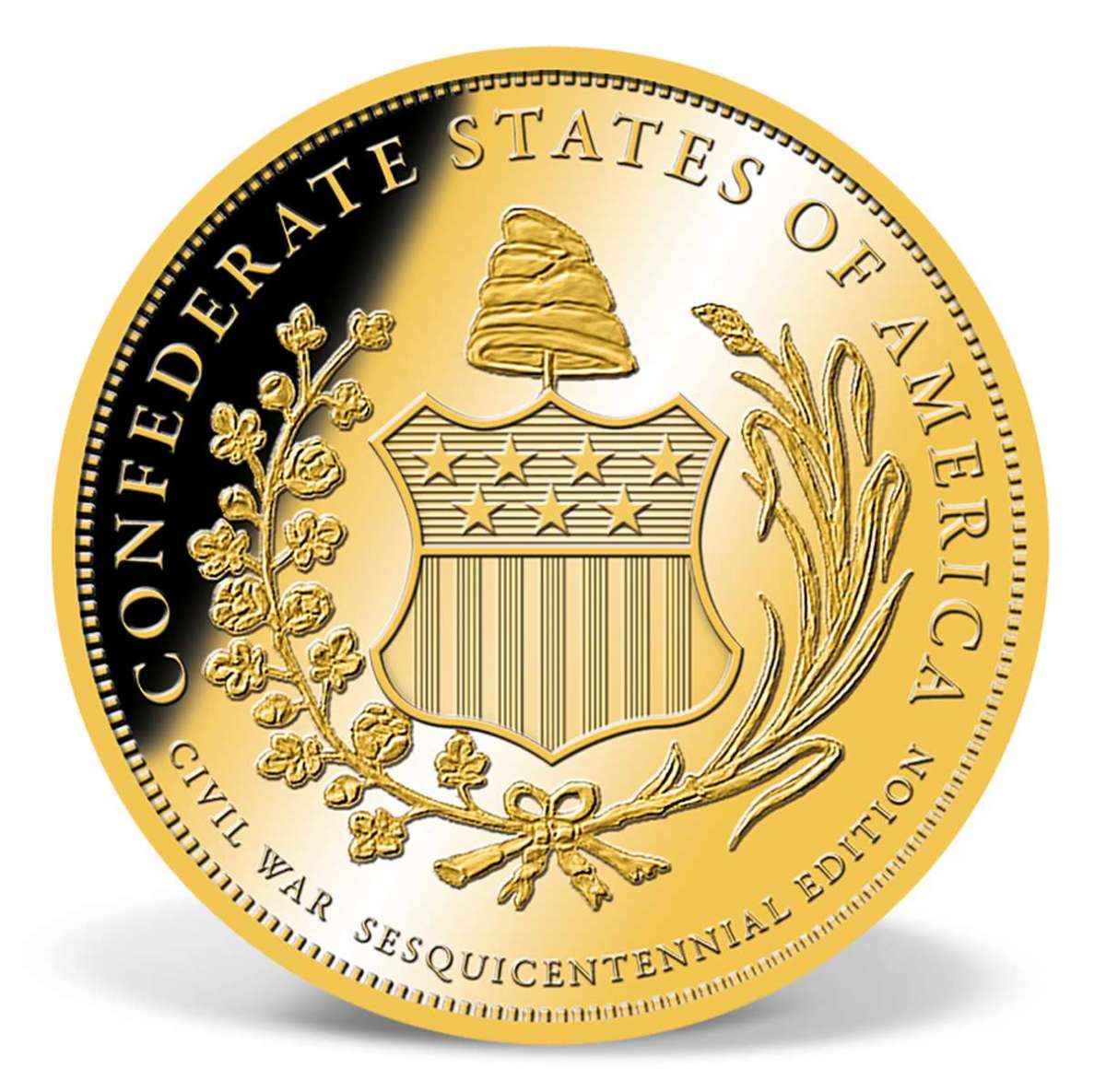 Robert E. Lee Archival Edition Commemorative Coin GoldLayered Gold