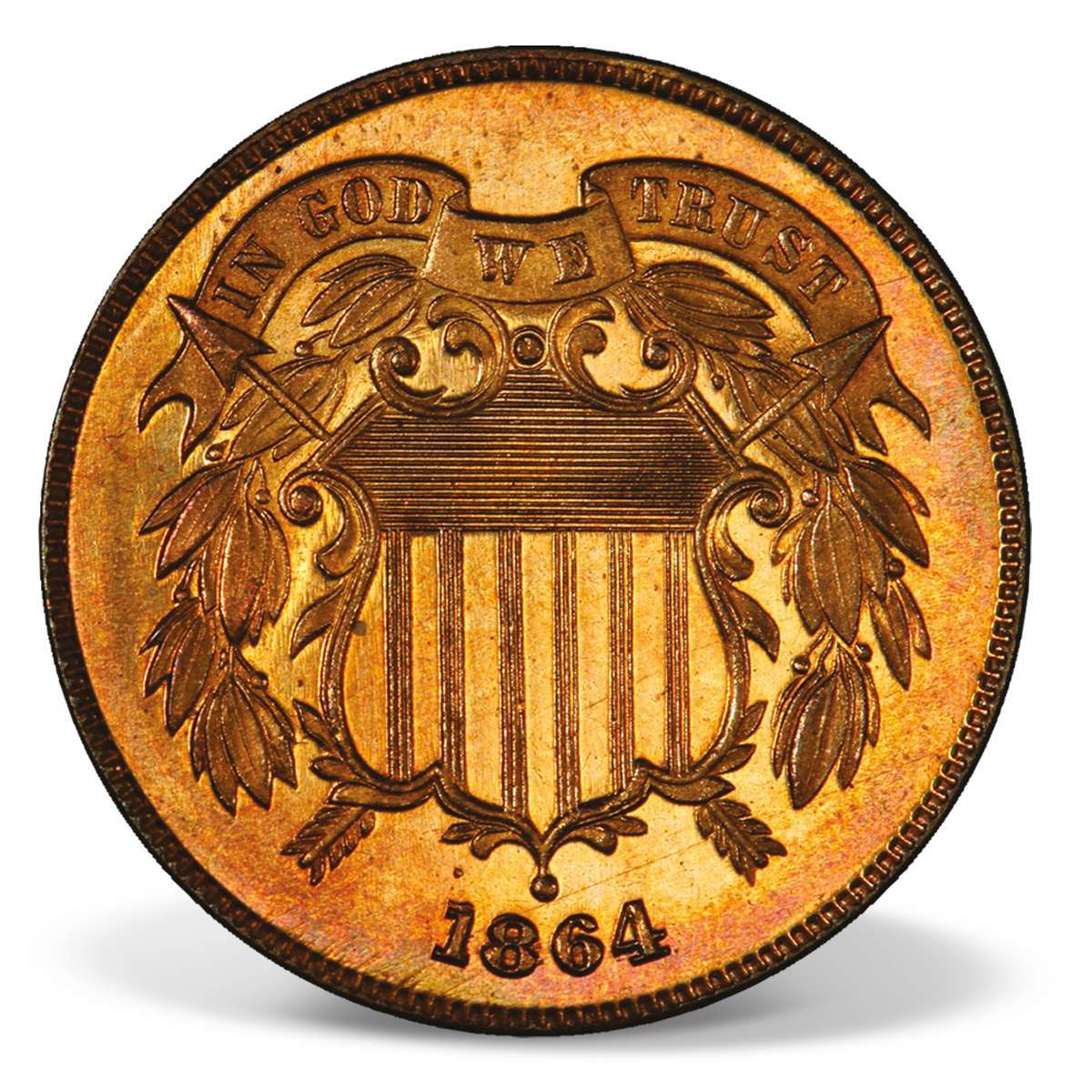 アメリカ　２セント銅貨　1864年 美品 1864 Two-Cent Piece Value | JM Bullion™