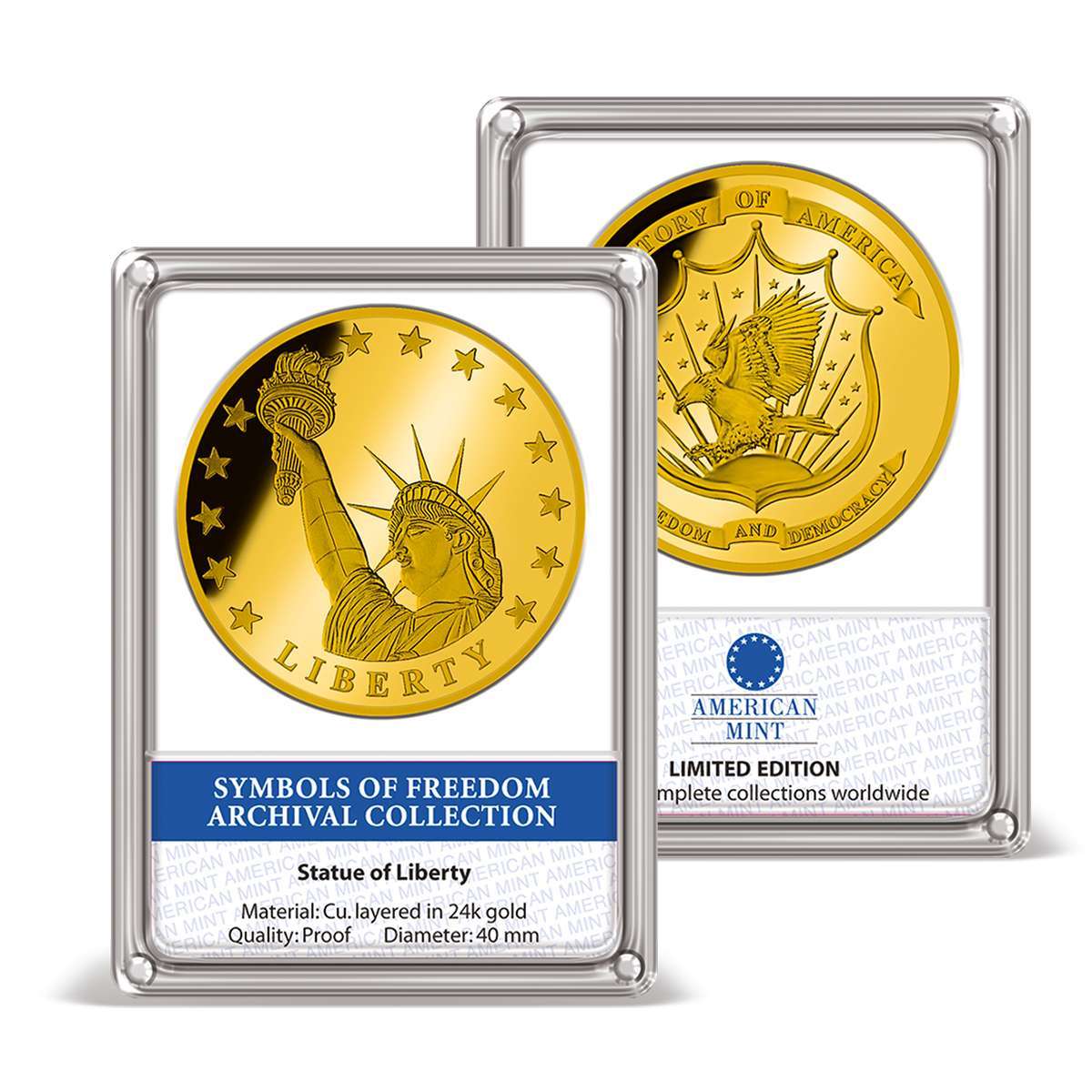 Statue of Liberty Archival Edition Commemorative Coin GoldLayered