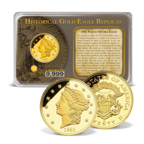 1861 Paquet Gold Double Eagle Replica Tribute US_8201516_1