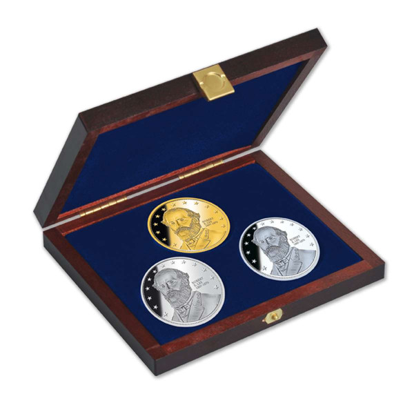Robert E. Lee Precious Metal Coin Set GoldLayered Gold American Mint