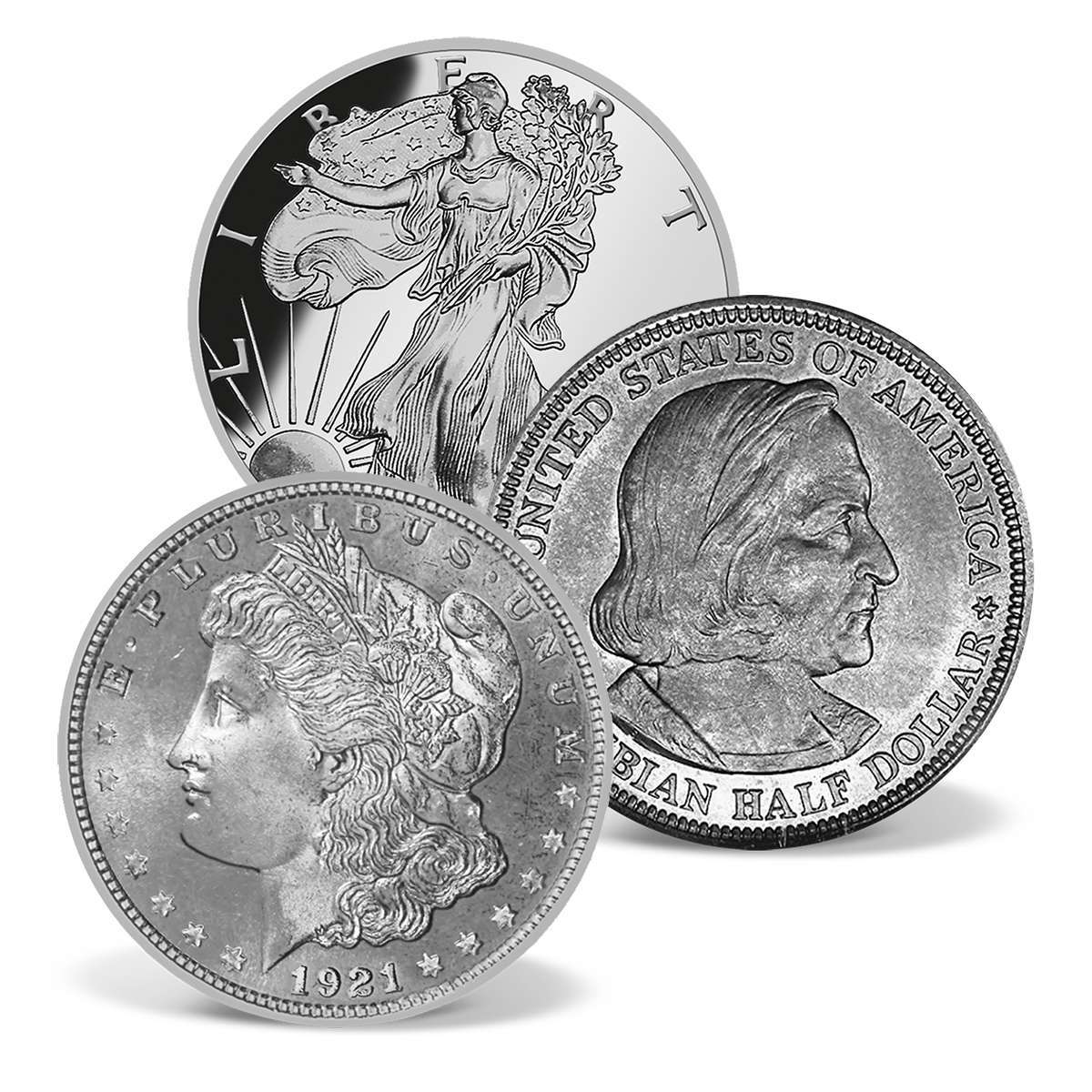 Historic American Silver Coin Set Solid Silver Silver American Mint