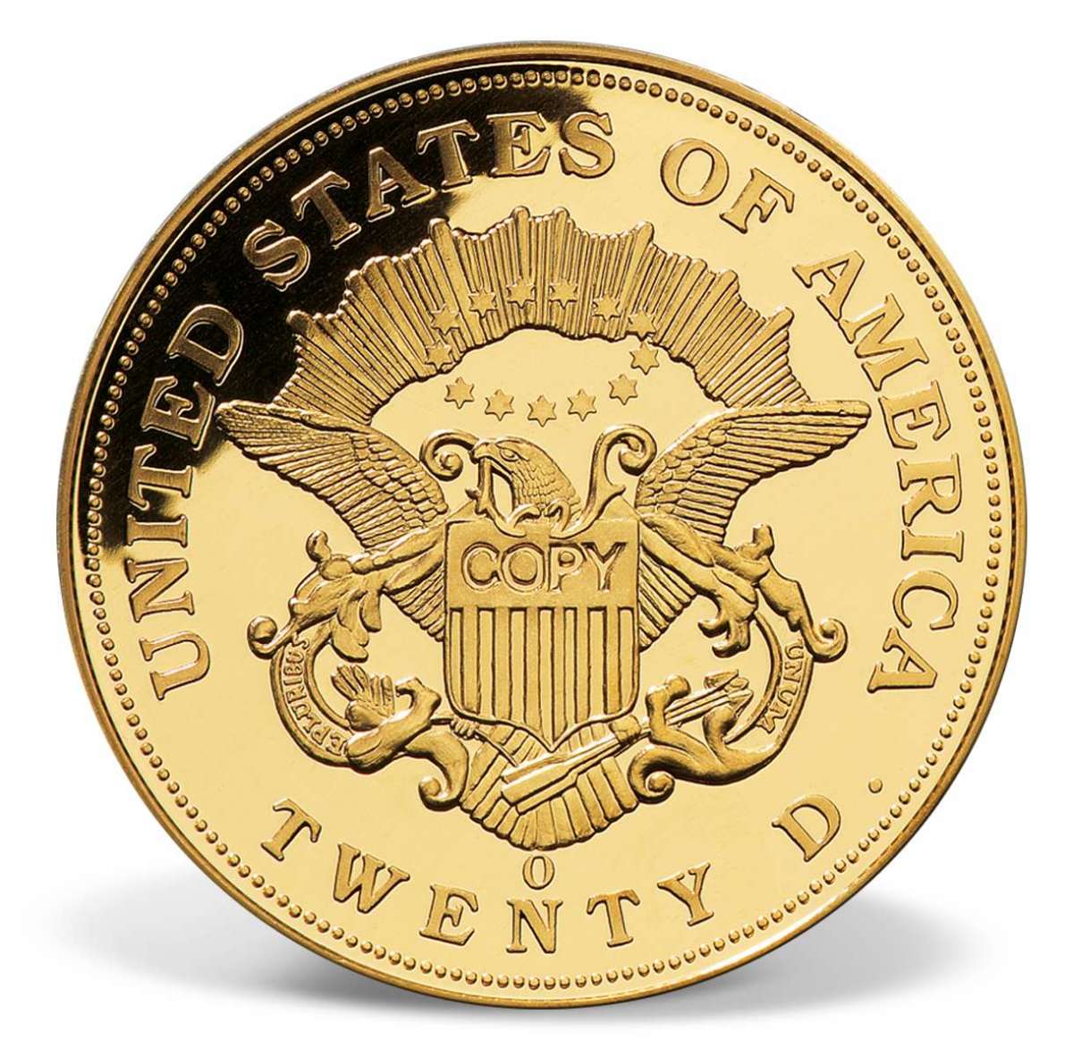 1861 Paquet Gold Double Eagle Replica Tribute GoldLayered Gold
