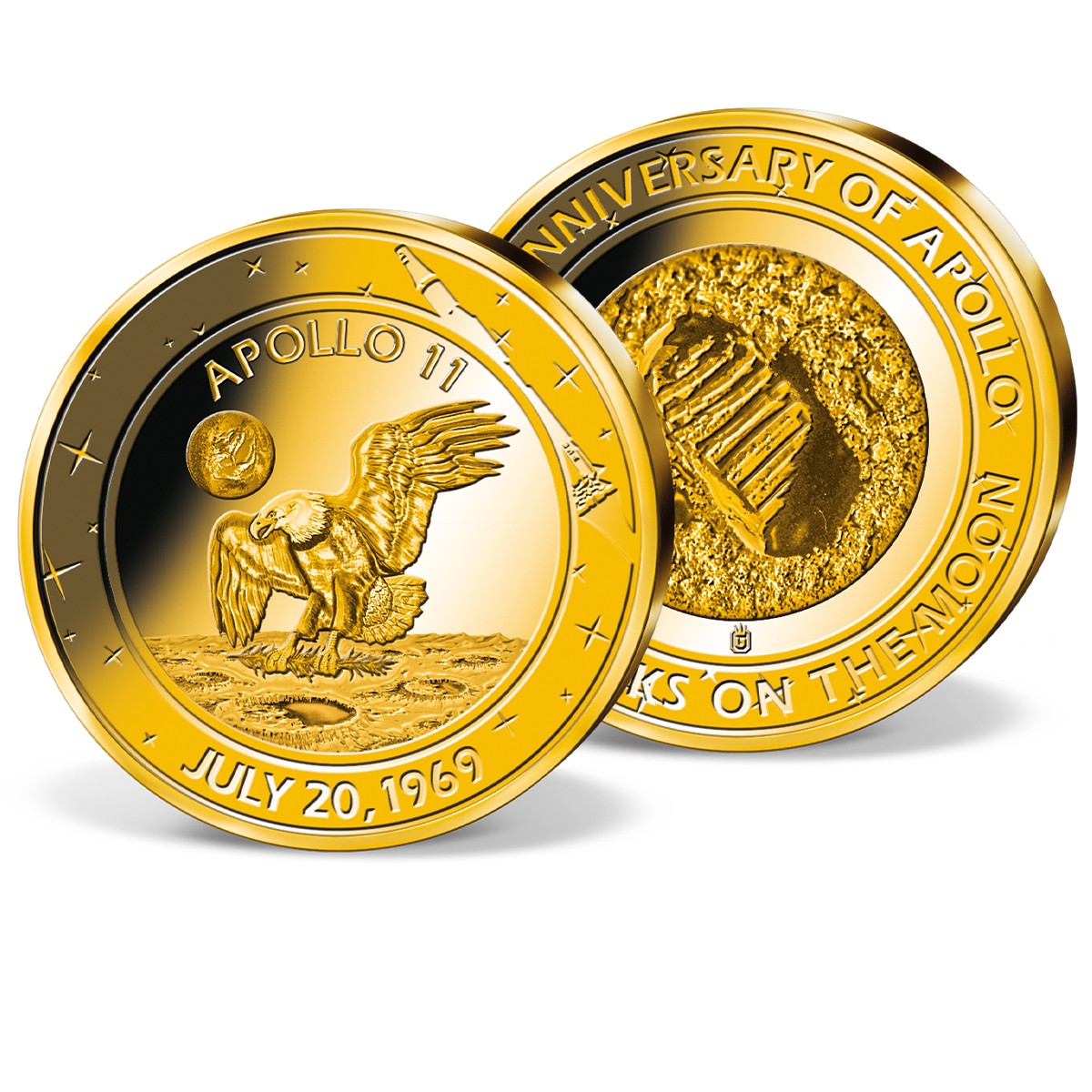 One Giant Leap Apollo 11 1969 Moon Landing Commemorative Coin 