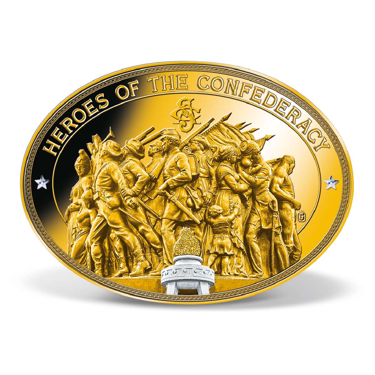 Robert E. Lee Oval Commemorative Coin GoldLayered Gold American Mint