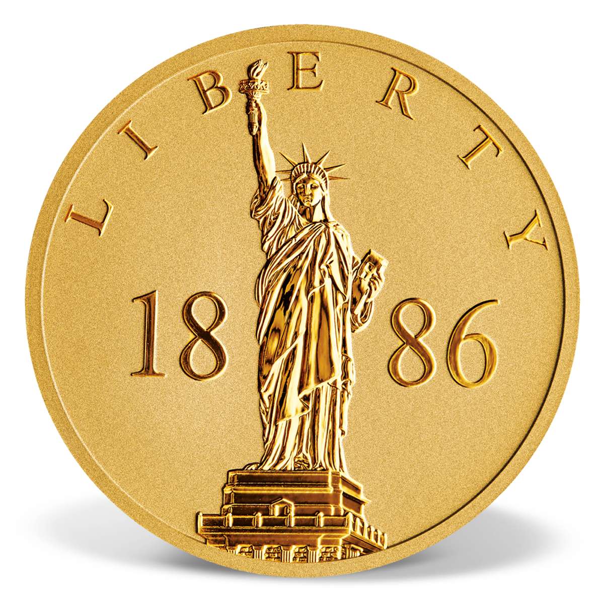 Statue of Liberty 1886 Reverse Proof GoldLayered Gold American Mint