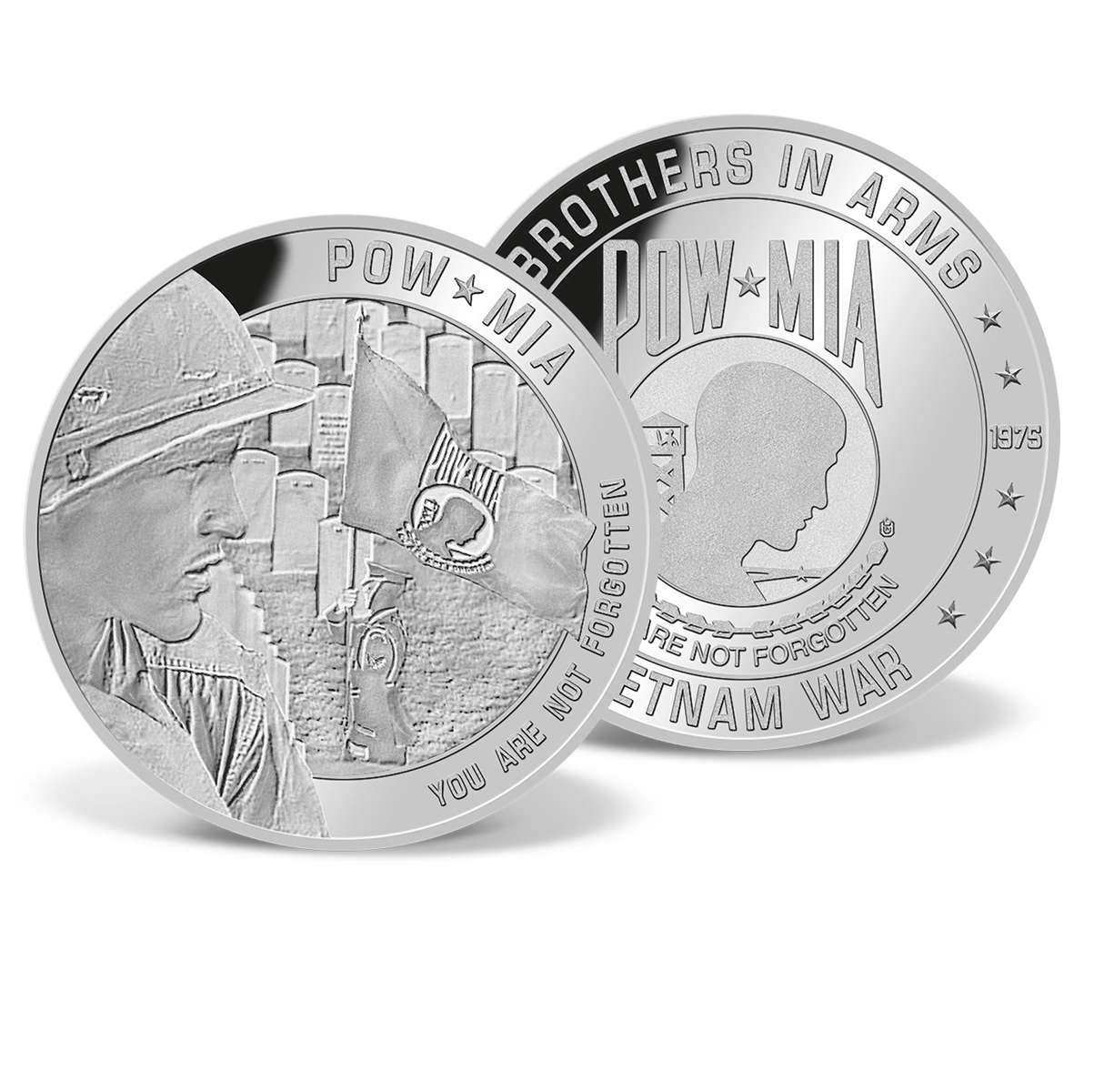 POWMIA Commemorative Coin SilverPlated Silver American Mint