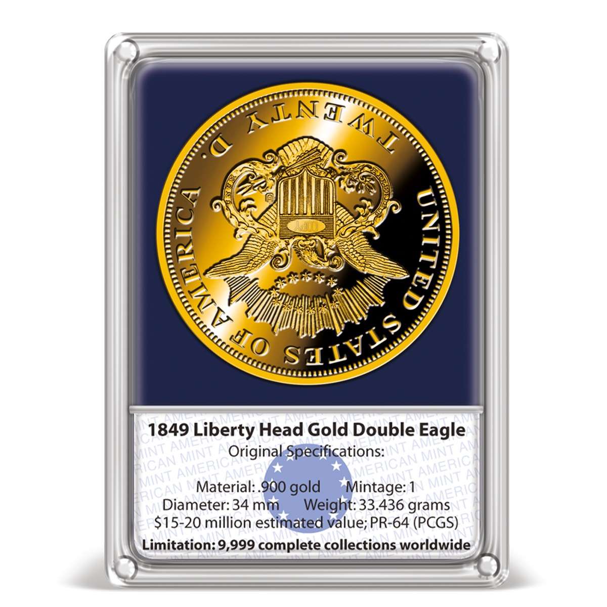 1849 Liberty Head High Relief | Gold-Layered | Gold