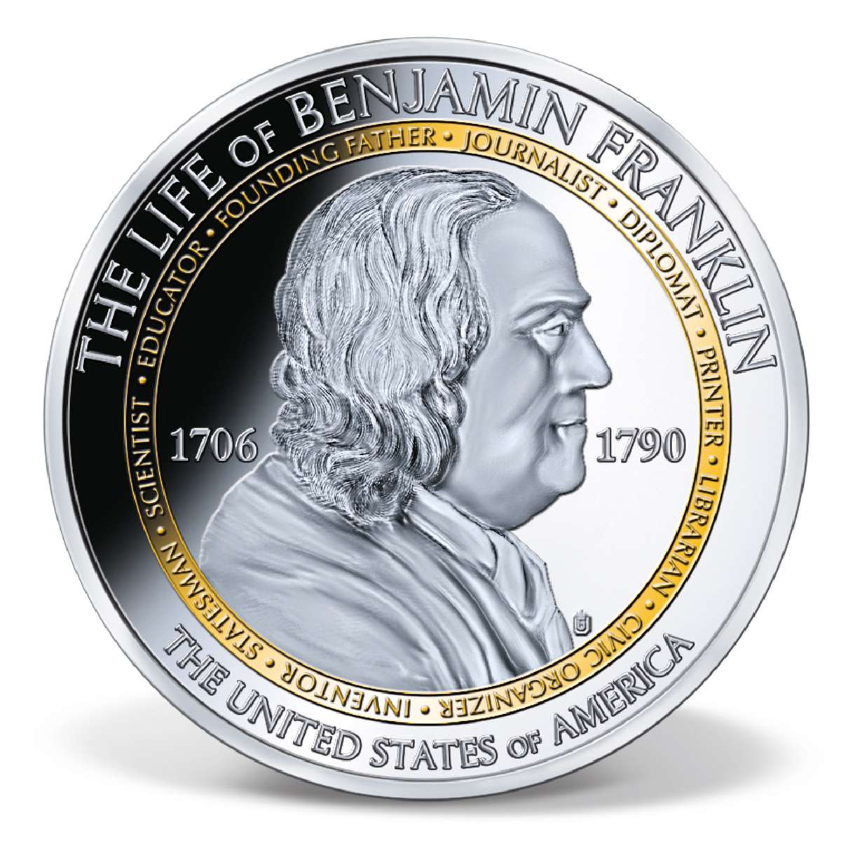 Ben Franklin - Founding Father Commemorative Coin | Gold-Layered