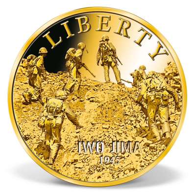 Iwo Jima Commemorative Coin | Gold-Layered | Gold | American Mint