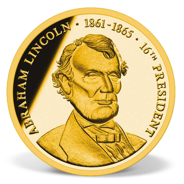 Abraham Lincoln Commemorative Gold Coin Solid Gold Gold American Mint
