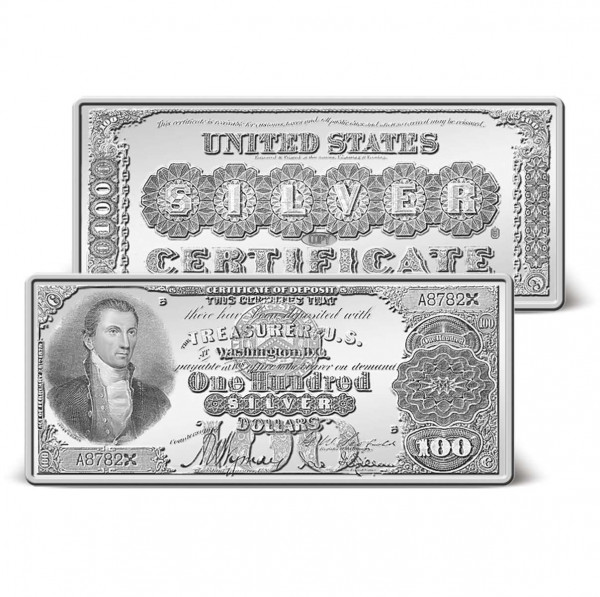 1880 $100 Silver Certificate Ingot US_9171418_1