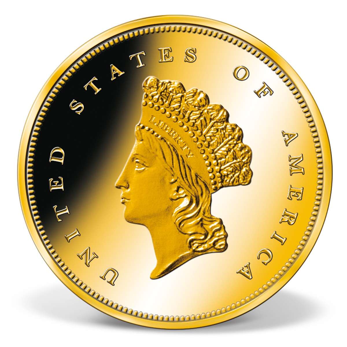 1855-D Indian Princess Head Dollar Replica | Gold-Layered | Gold