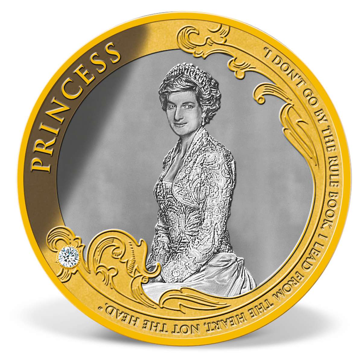 Diana Princess Commemorative Coin GoldLayered Gold American Mint Diana Princess Commemorative Coin GoldLayered Gold American Mint