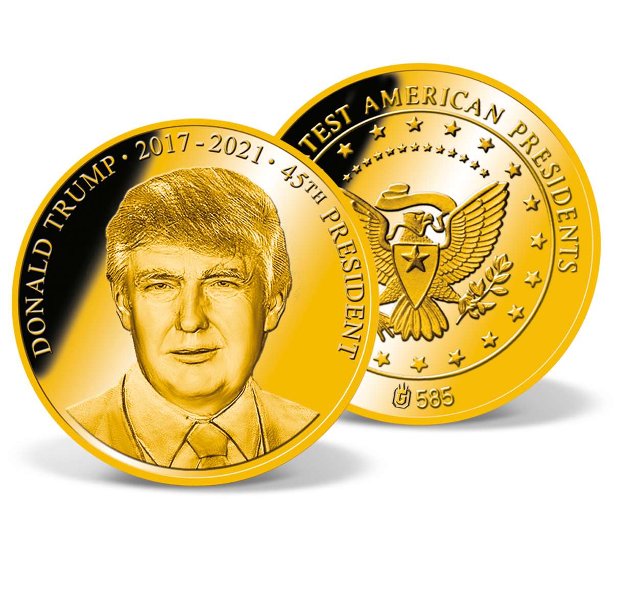 President Donald Trump Commemorative Gold Coin | Solid Gold | Gold | American Mint