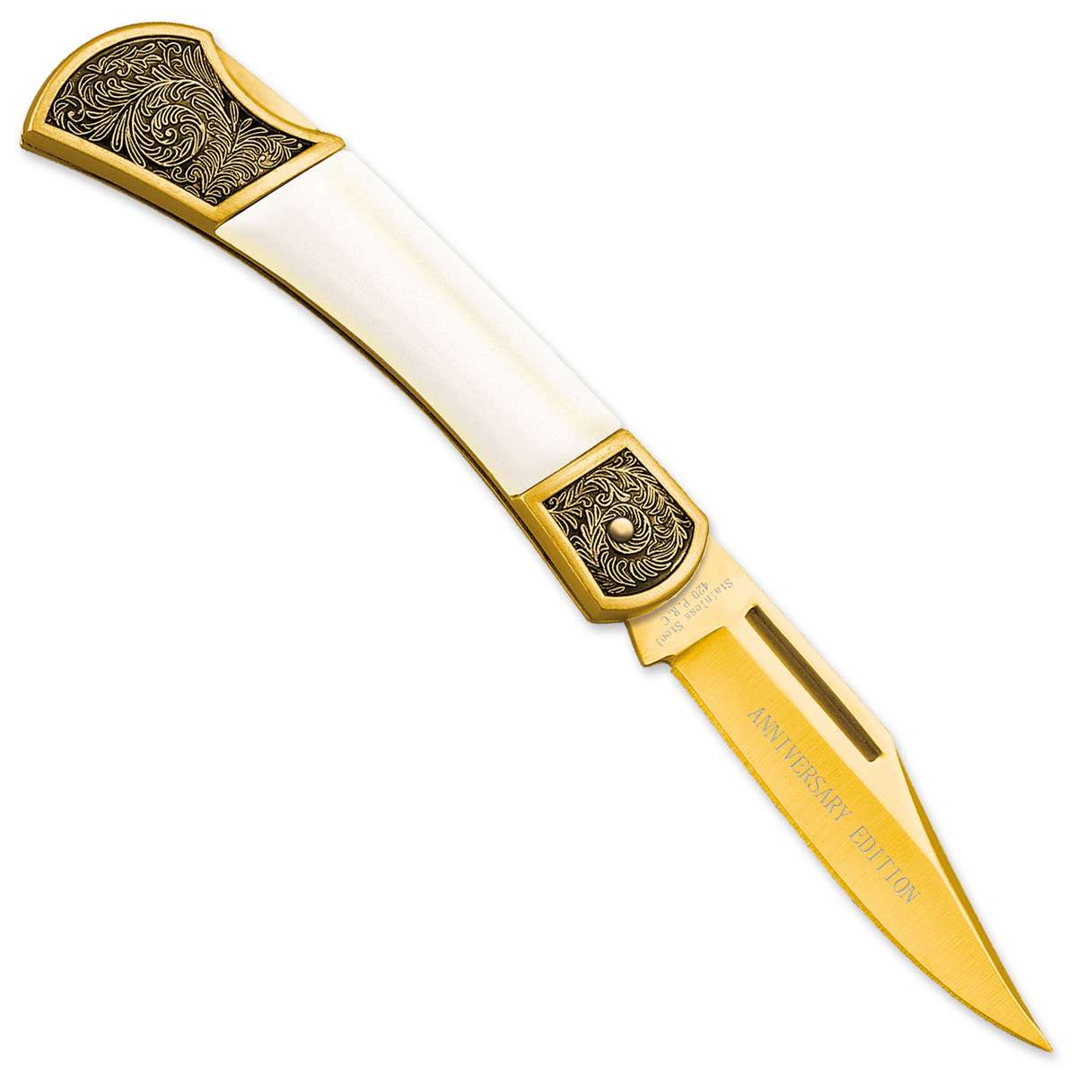 Golden Bald Eagle Pocket Knife Collectible American Mint