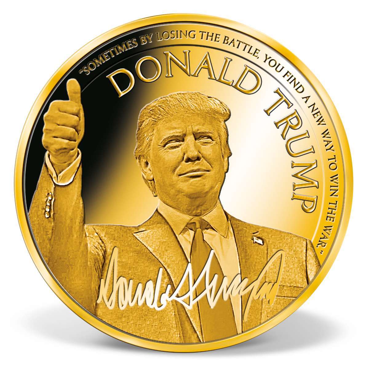 Donald Trump Make America Great Again Commemorative Gold Coin Solid