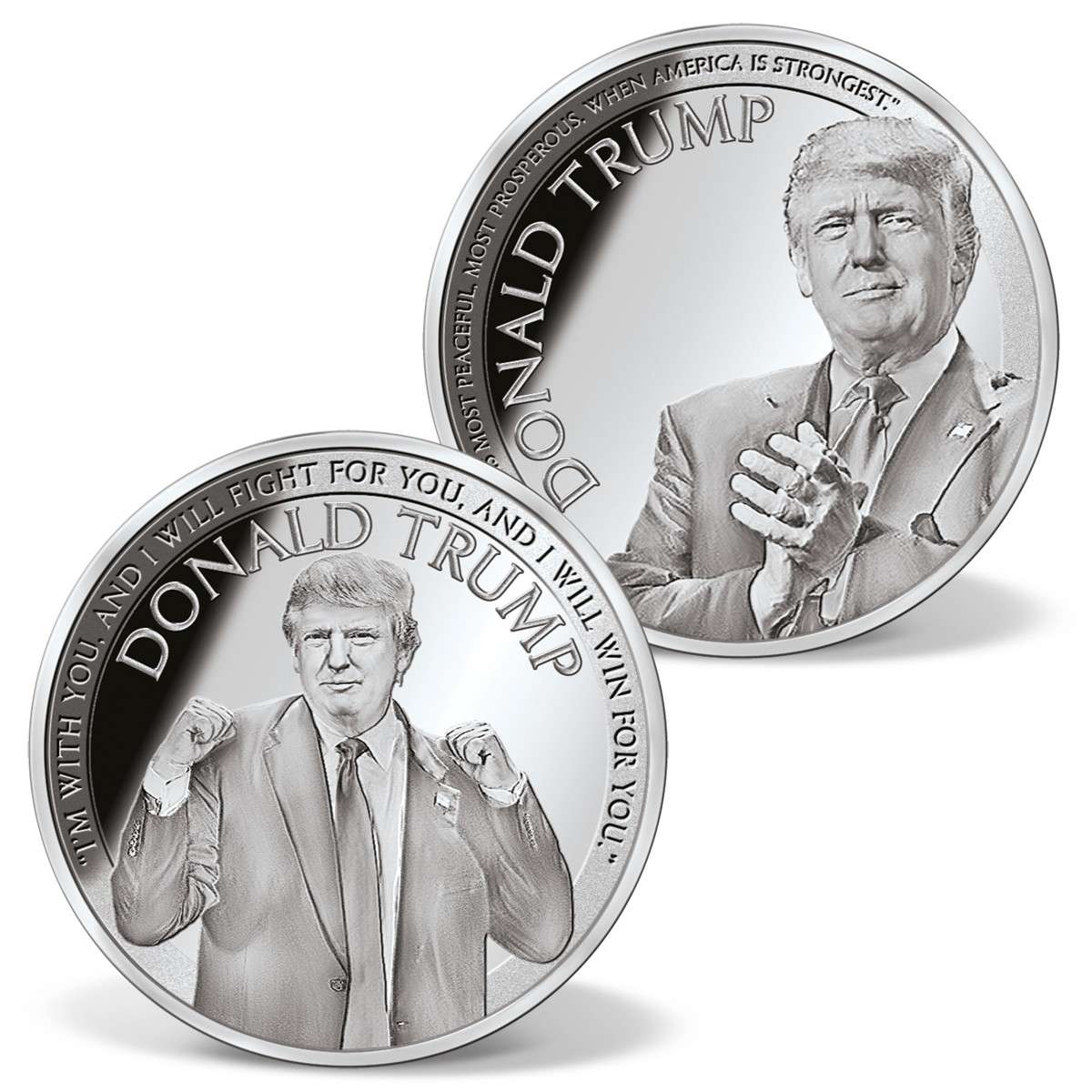 Complete Speeches of Donald Trump Coin Set SilverPlated Silver