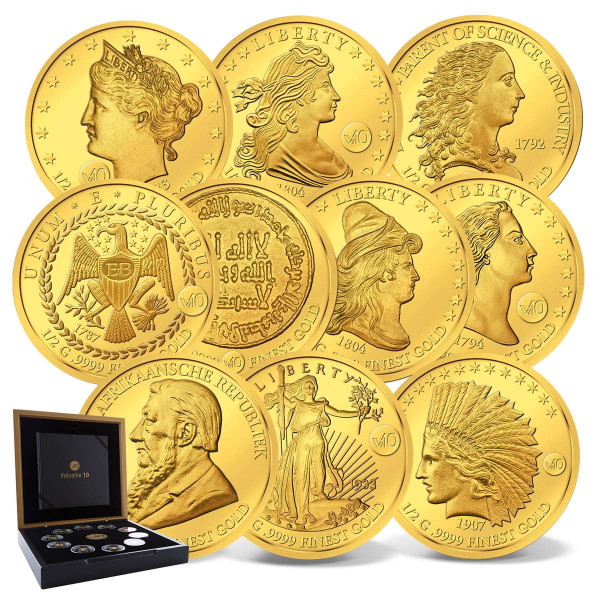 2017 Valuable 10 Gold Proof Set Solid Gold Gold American Mint