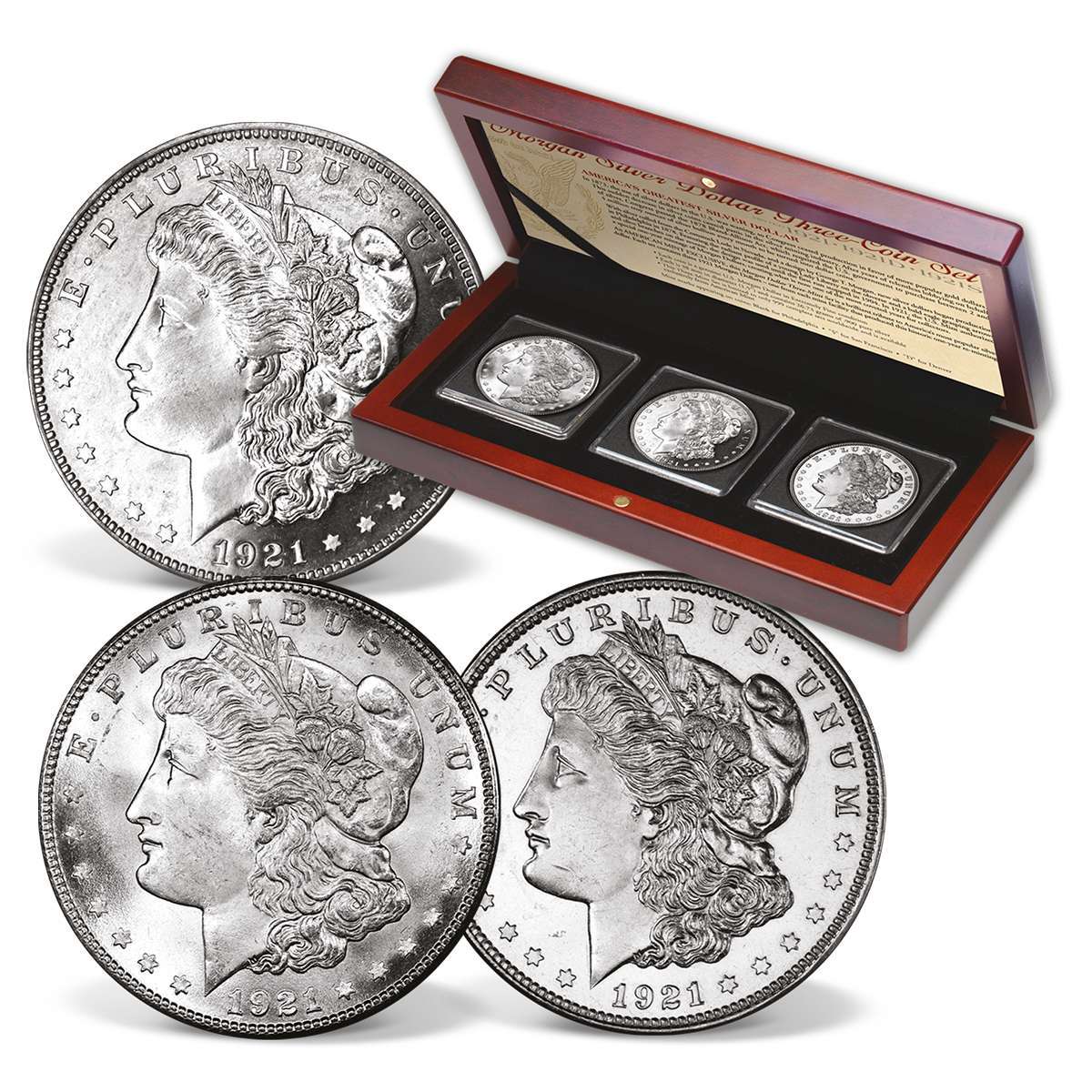 1921 Morgan Silver Dollar Mint Mark Set American Mint 1921-morgan-silver-dollar-mint-mark-set-american-mint
