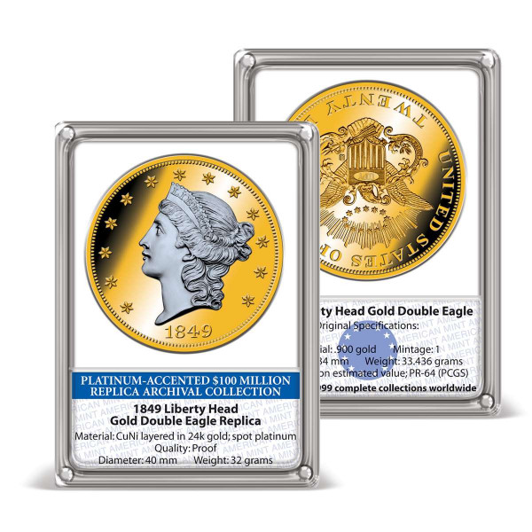 Commemorative strike '1849 Liberty Head Double Eagle' US_8201386_1