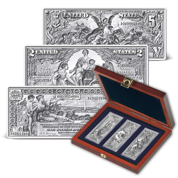 1896 Educational Series Silver Certificates Silver Ingot Set US_9171381_1