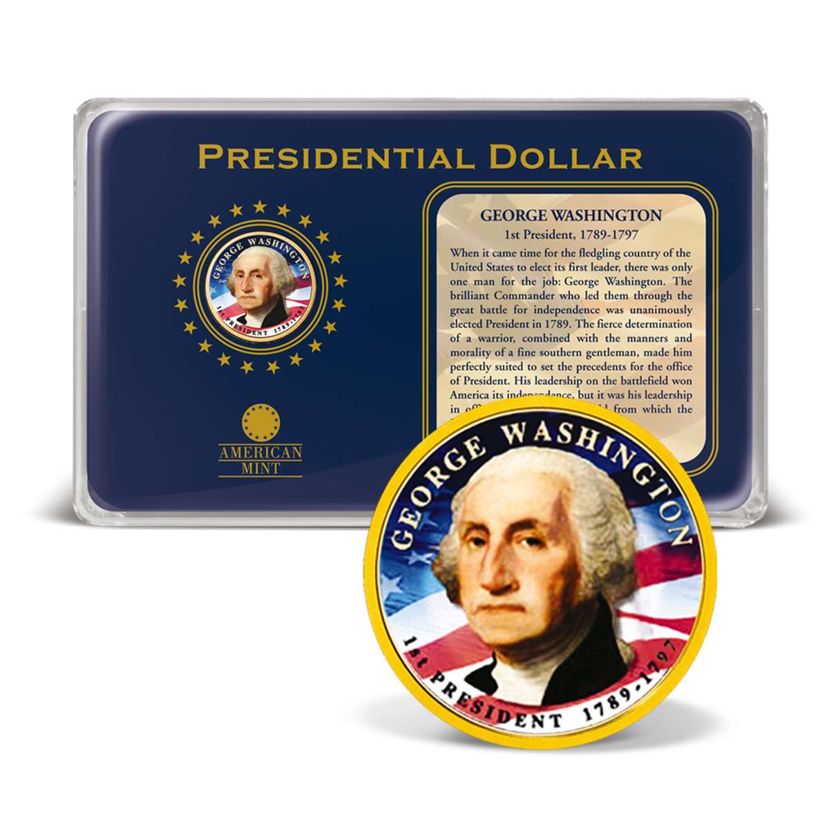 Details about   USA 2007 p  ONE DOLLAR GEORGE WASHINGTON PRESIDENTIAL COIN MONEY 2  #1 