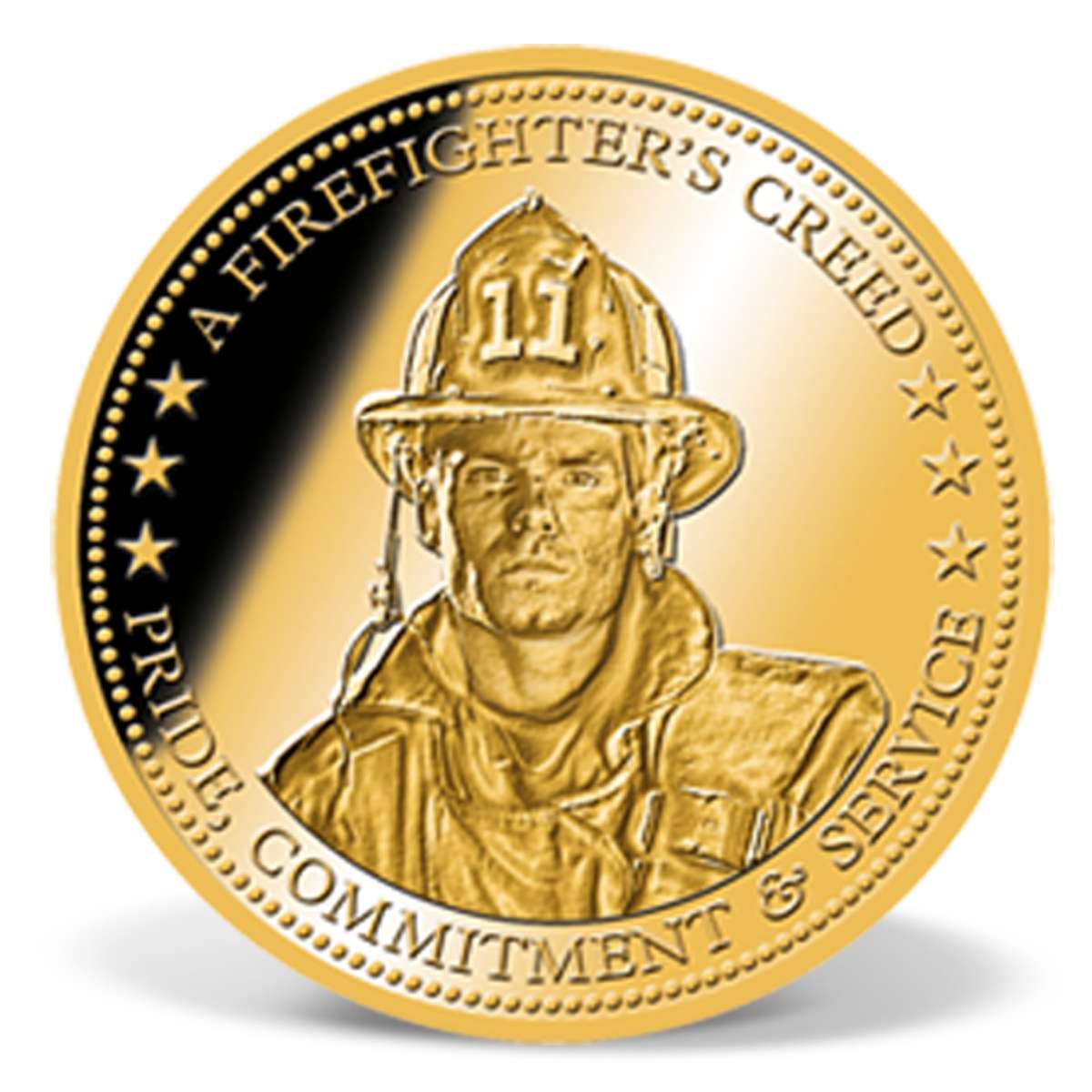 A Firefighter's Creed Commemorative Coin GoldLayered Gold
