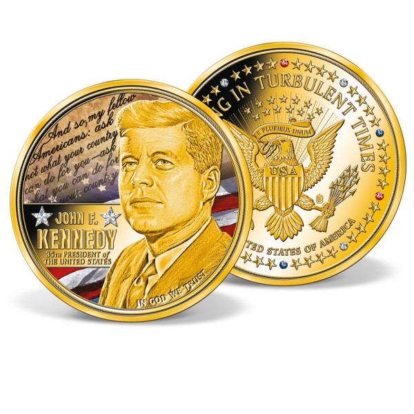 John F. Kennedy - Leading in Turbulent Times Colossal Commemorative Coin