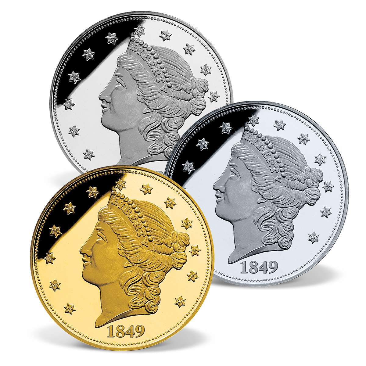 1849 Liberty Head Double Eagle Precious Metal Coin Set ...
