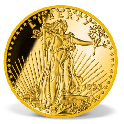 Jumbo 1933 Gold Double Eagle Replica Coin | Gold-Layered | Gold