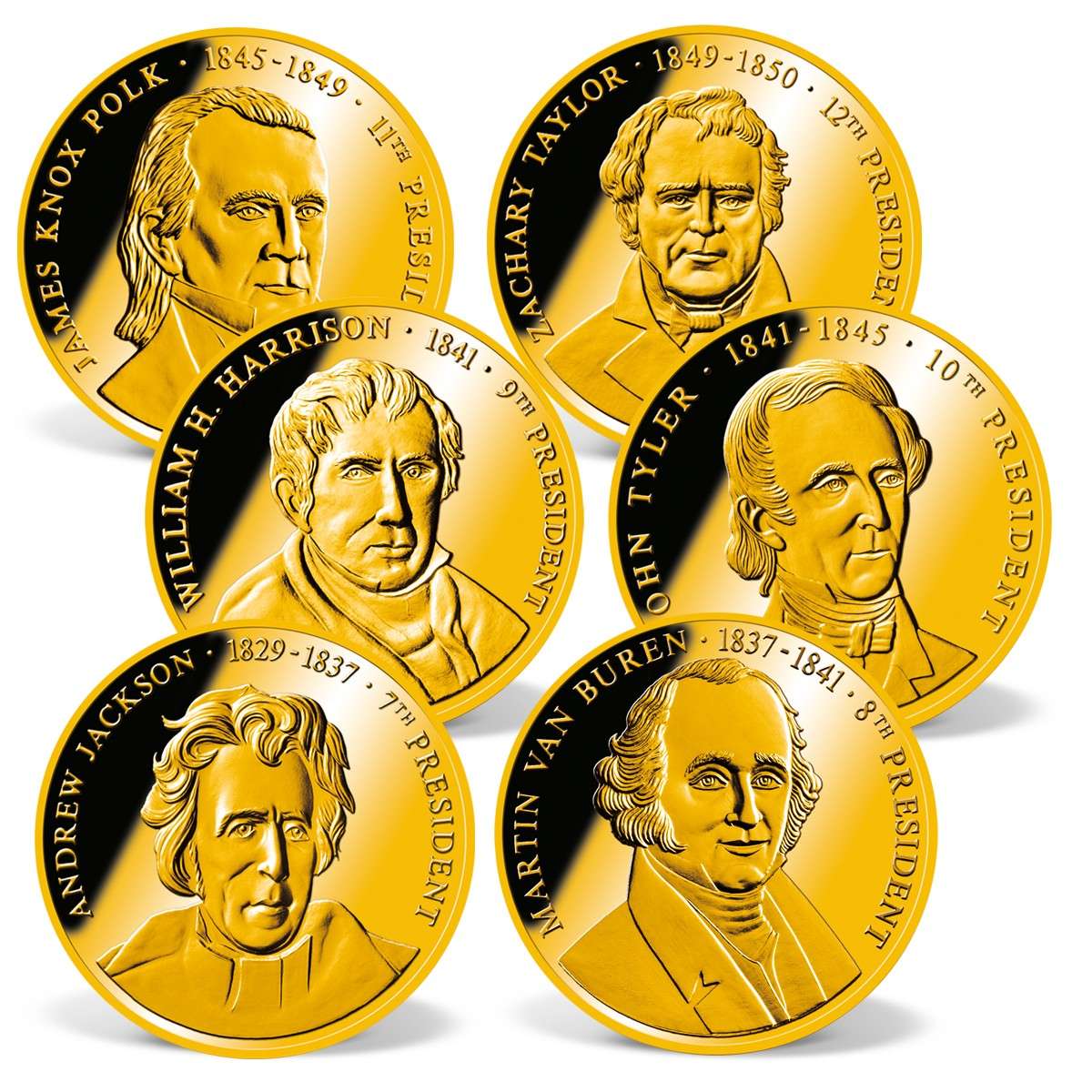 The Complete Presidents of the United States Coin Set GoldLayered